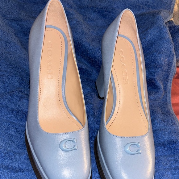 Coach Shoes - Coach Women's Light Blue Leather Heels